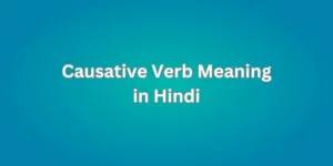 Causative Verb Meaning in Hindi