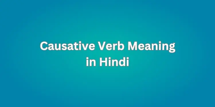 Causative Verb Meaning in Hindi