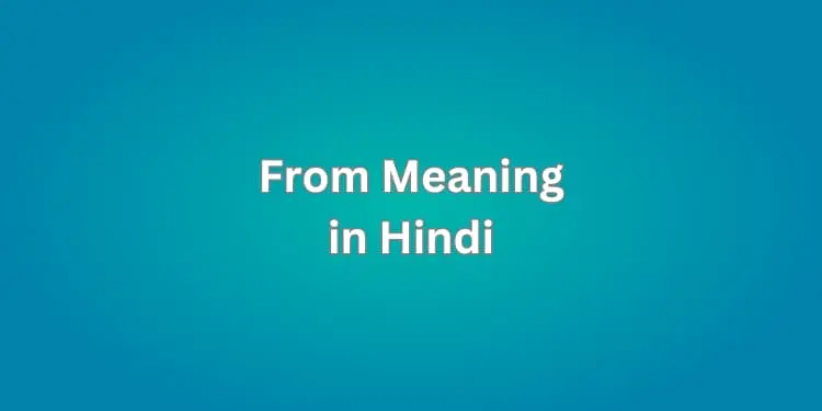 From Meaning in Hindi