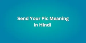 Send Your Pic Meaning in Hindi