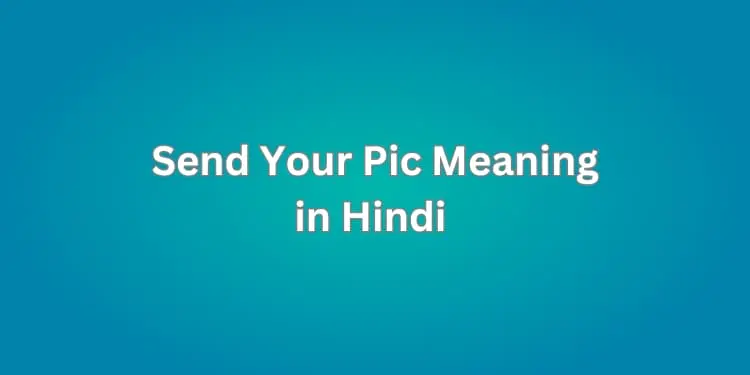 Send Your Pic Meaning in Hindi